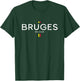 Bruges Belgium Retro Vintage T-Shirt - T-Shirt | Forest