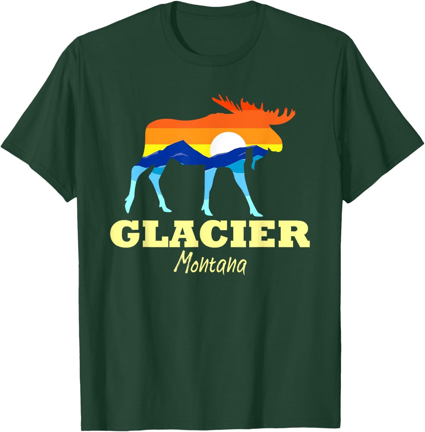 Glacier National Park Moose Glacier Montana Glacier T-Shirt - T-Shirt | Forest