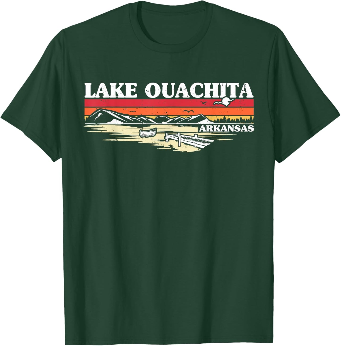 Fishing Boating Camping Lake Vacation Lake Ouachita T-Shirt - T-Shirt | Forest