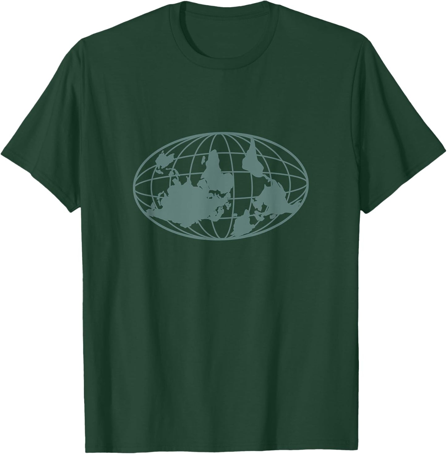 Upside Down Earth Globe Funny Wrong Way Planet T-Shirt - T-Shirt | Forest