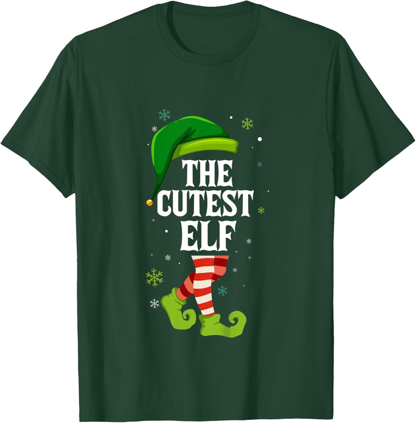 Kids Cutest Elf Matching Family Group Christmas T-Shirt - T-Shirt | Forest