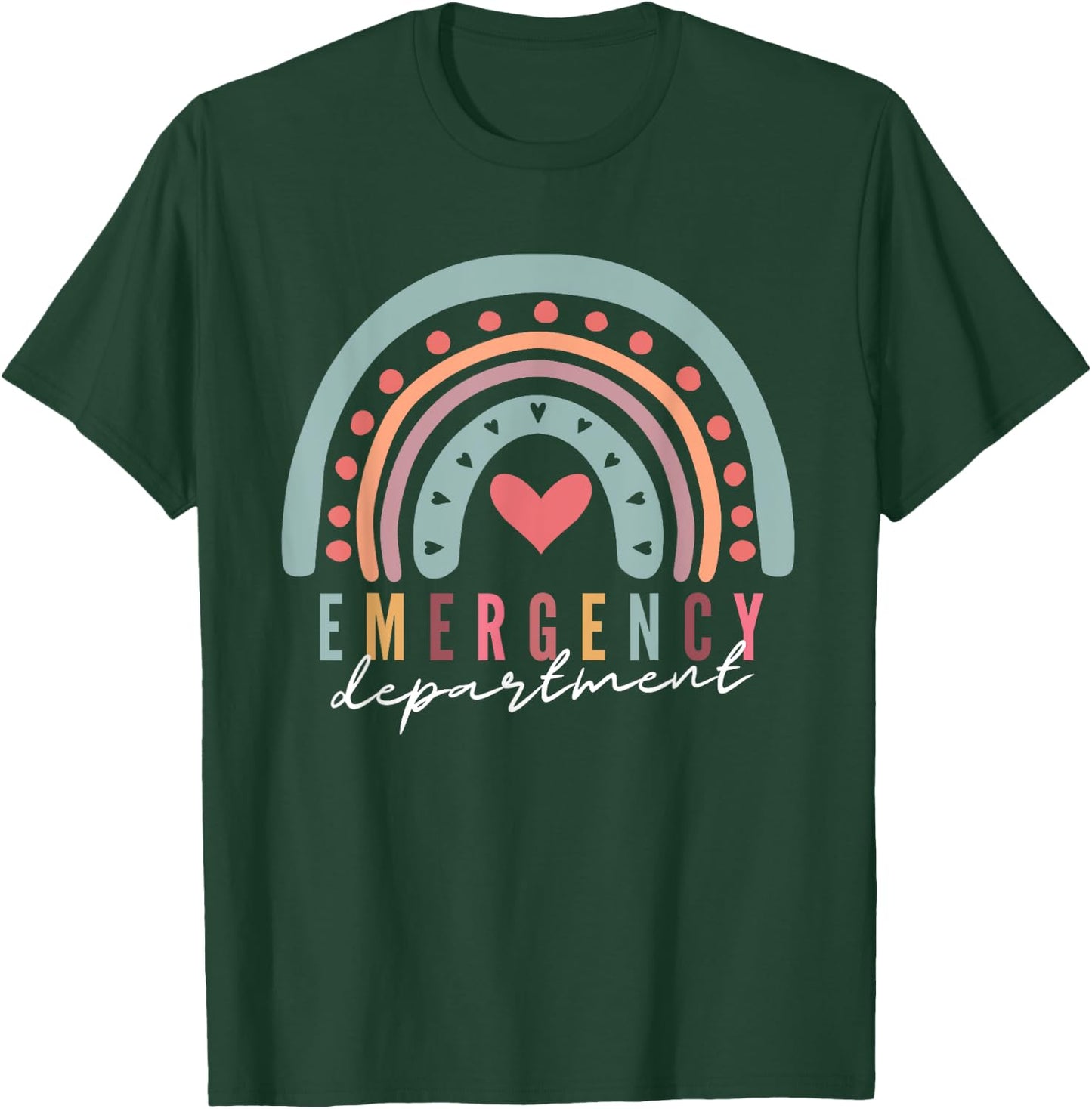 Emergency Department Team Emergency Room Nursing Rainbow T-Shirt - T-Shirt | Forest