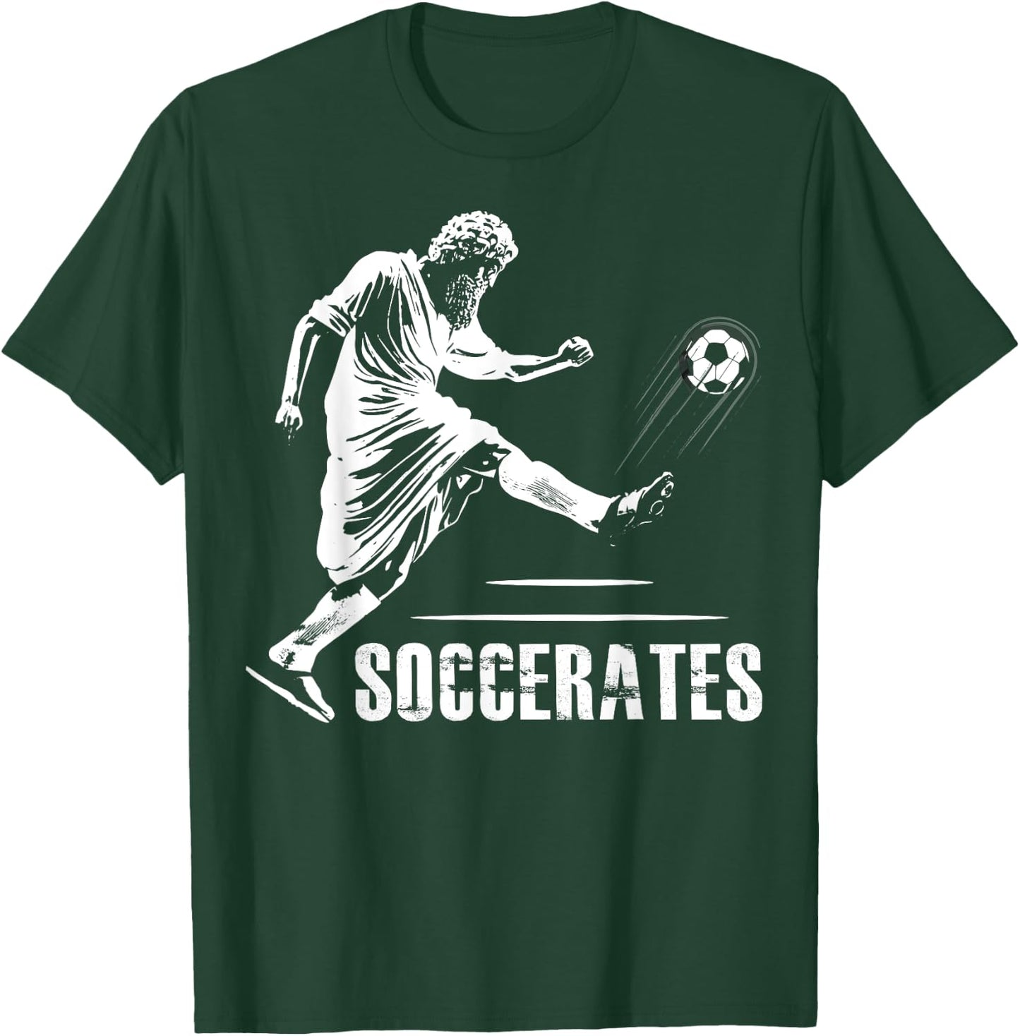 Soccerates Funny Philosophy Theory Soccer Socrates Greek T-Shirt - T-Shirt | Forest