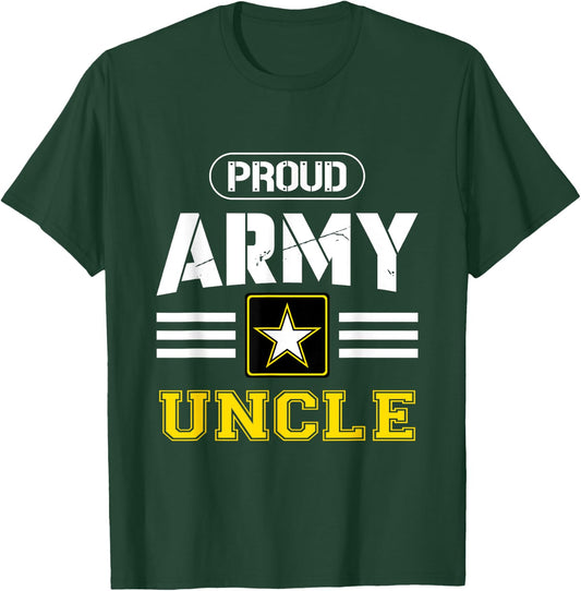 Proud Army Uncle of a US Soldier Military Pride For T-Shirt - T-Shirt | Forest