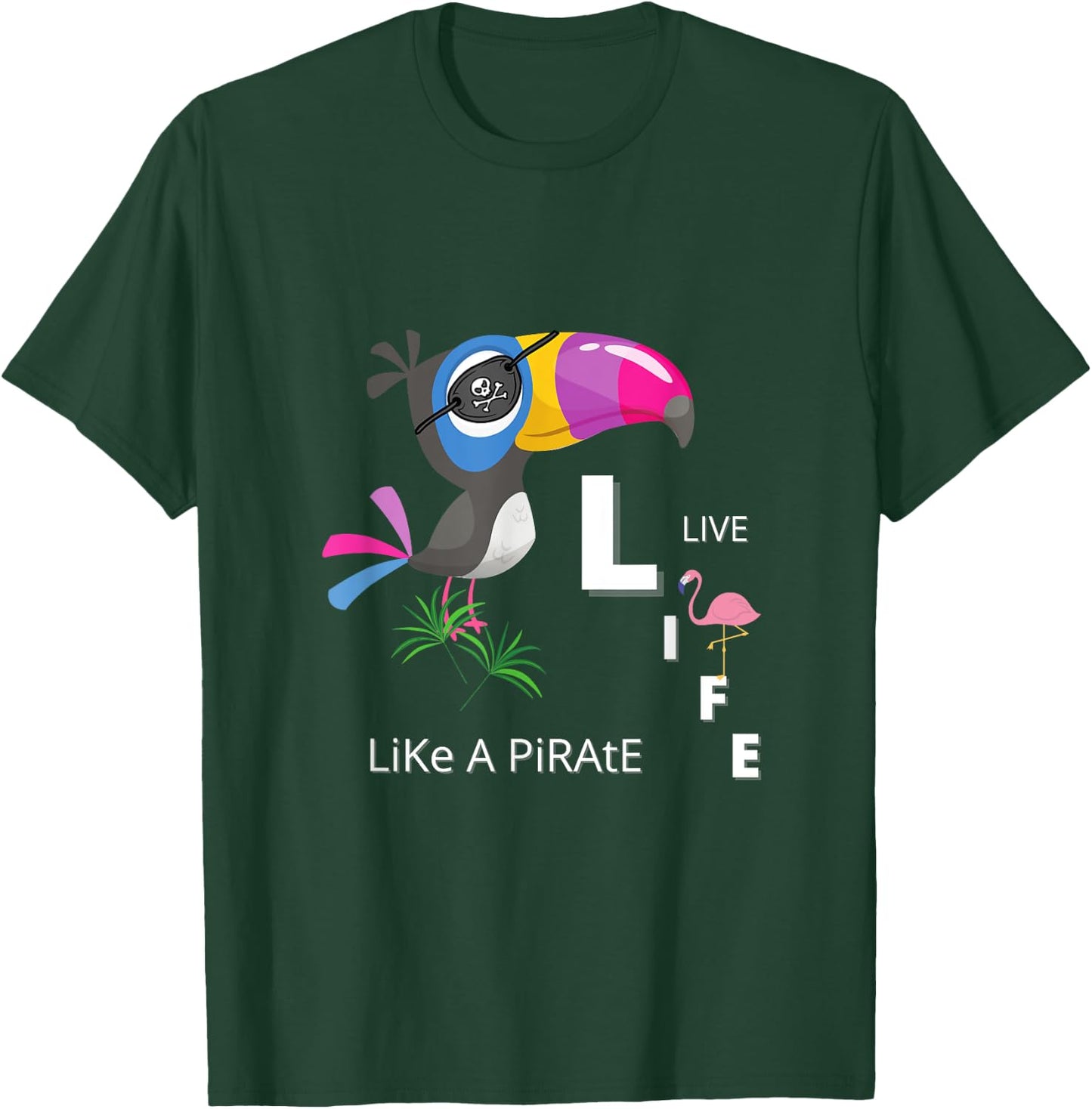 Tropical Bird | Pirate T-Shirt - T-Shirt | Forest