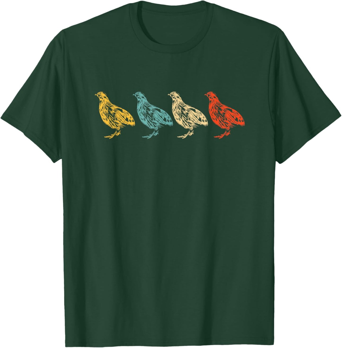 Vintage Quail Bird 60s 70s Quail T-Shirt - T-Shirt | Forest