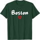 Boston - I Love Boston - Throwback Design - Classic T-Shirt - T-Shirt | Forest