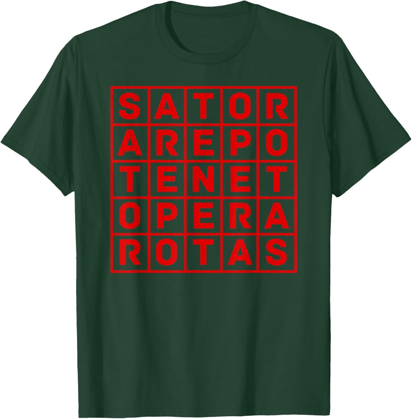 SATOR SQUARE - Good Luck, Repel Evil, Religious Protection T-Shirt - T-Shirt | Forest