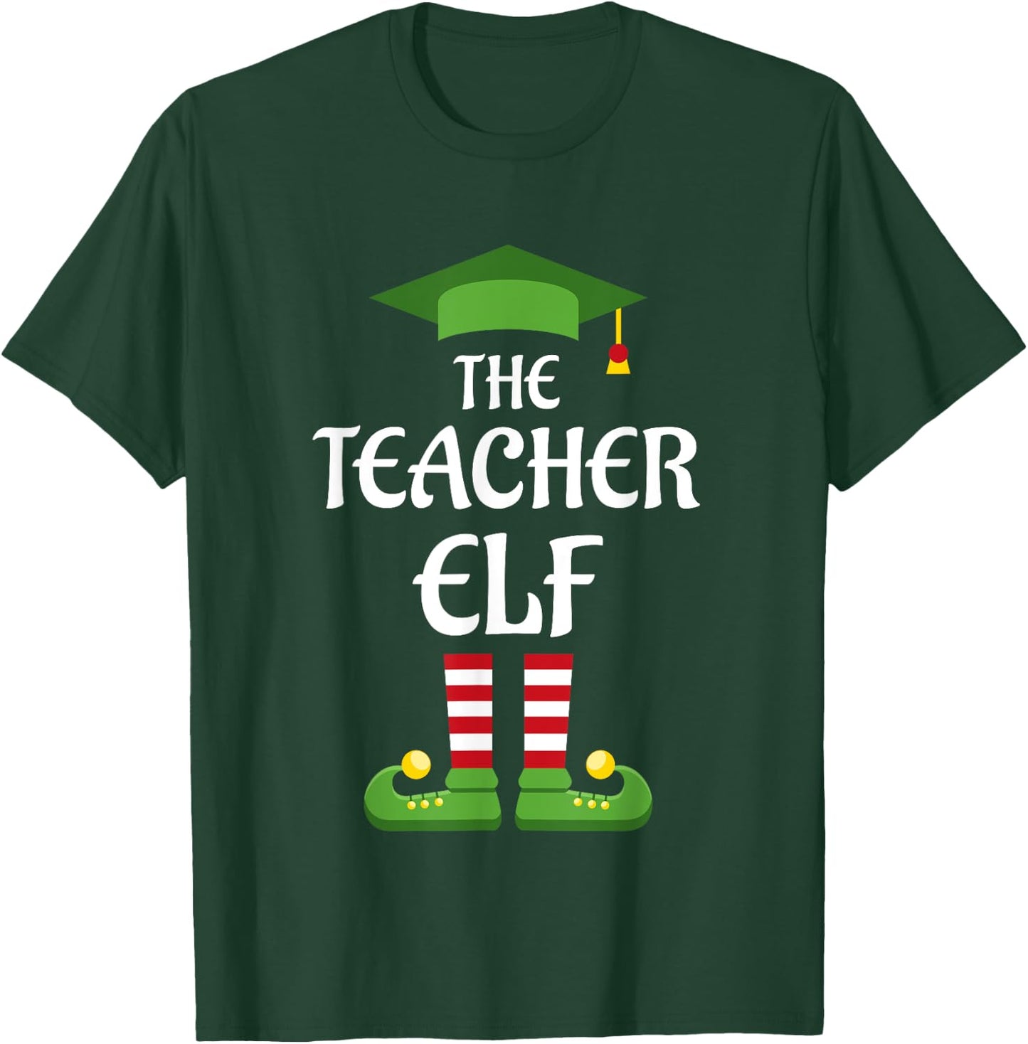 Teacher Elf Family Matching Group Christmas Women T-Shirt - T-Shirt | Forest