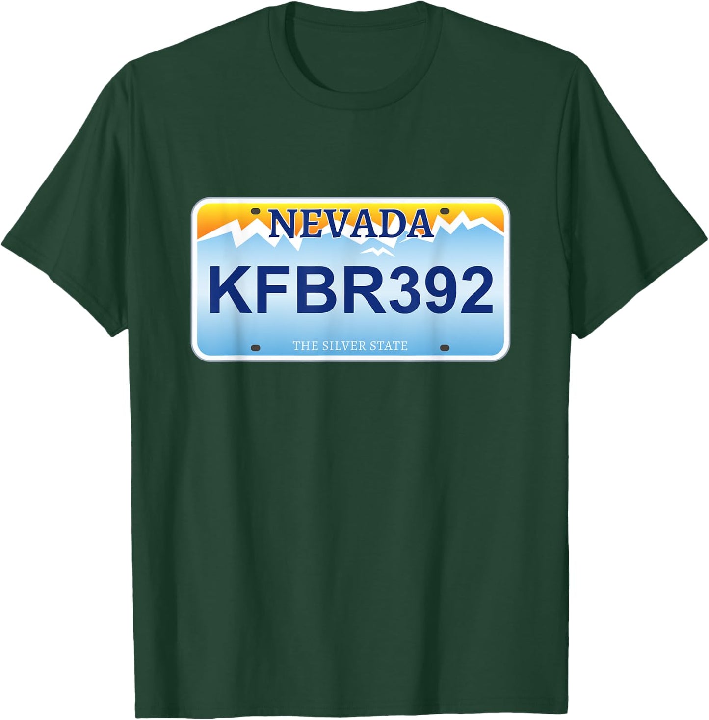 KFBR392 Nevada License Plate Funny Movie Reference T-Shirt - T-Shirt | Forest