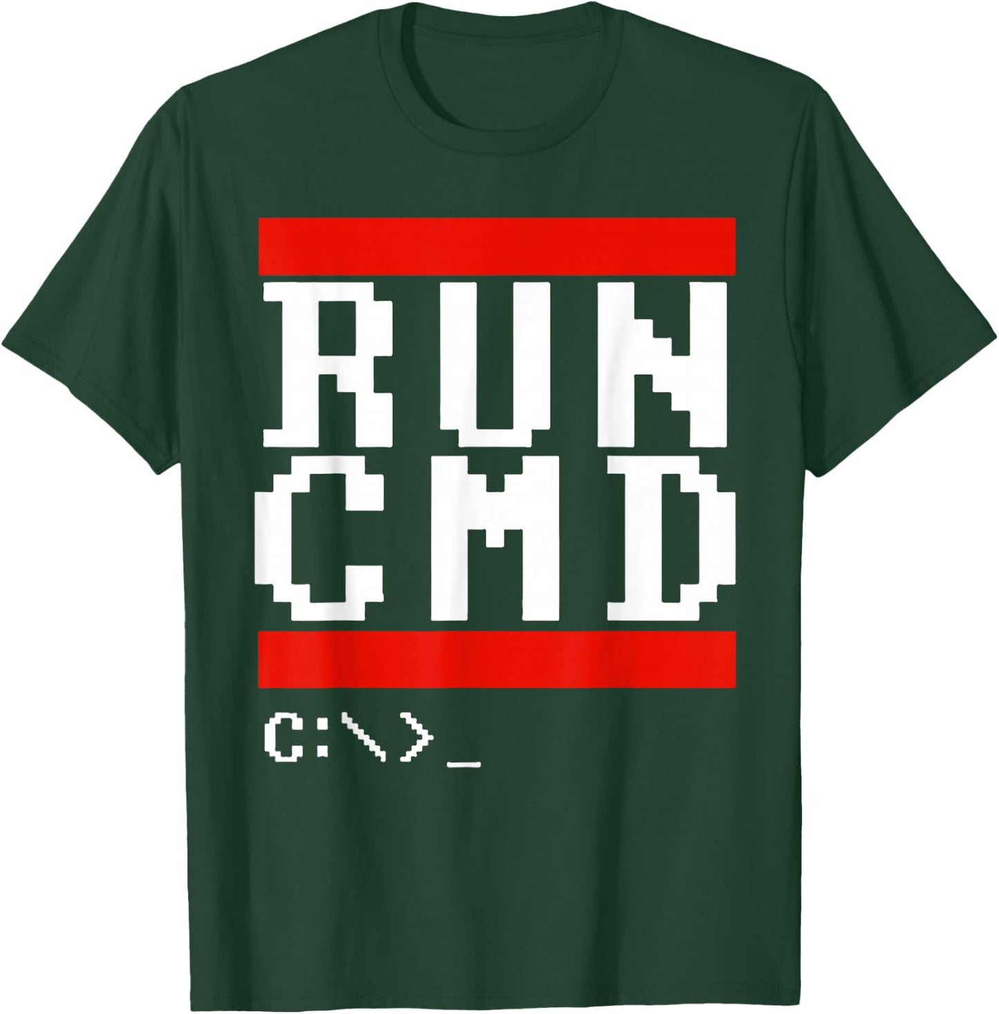 Run CMD Funny Programmer Coding T-Shirt - T-Shirt | Forest