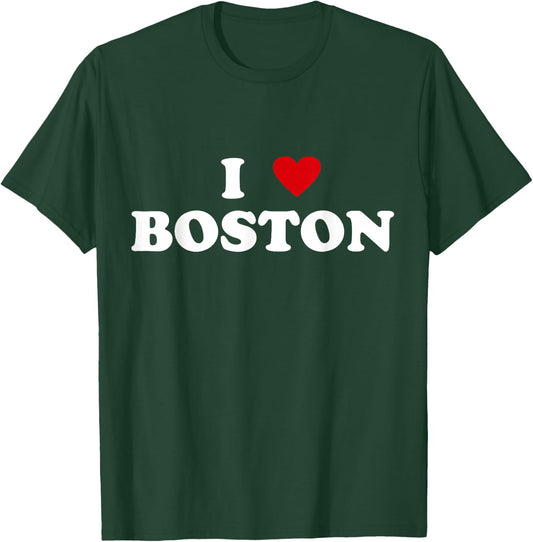 I Heart USA City - I Love Boston T-Shirt - T-Shirt | Forest