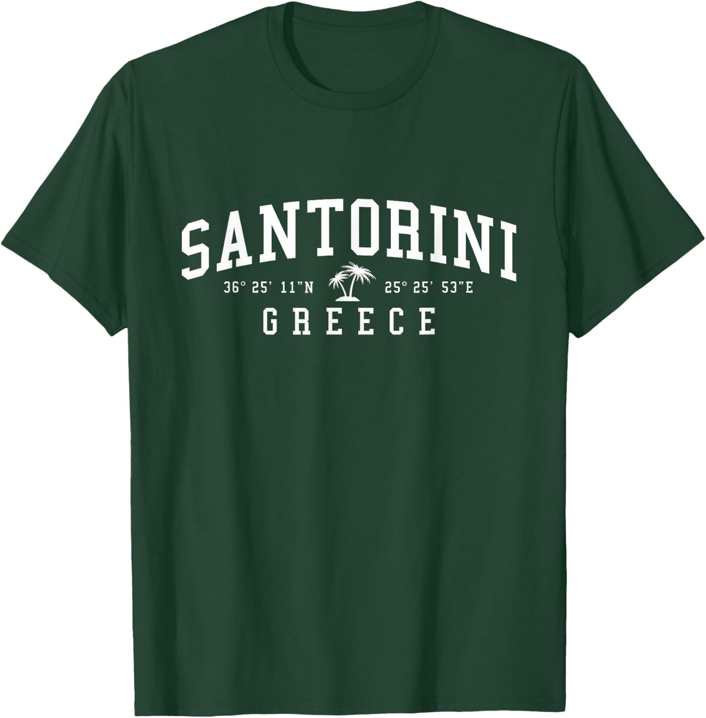 Santorini Greece Greek Islands Travel T-Shirt - T-Shirt | Forest