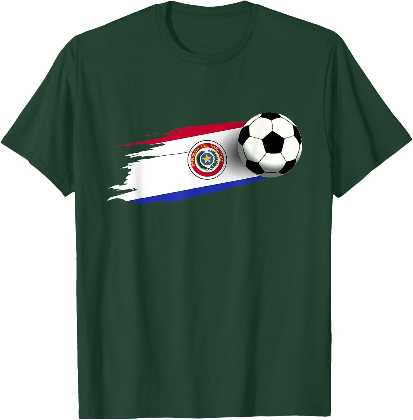 Paraguay Flag Jersey Paraguayan Soccer Team Paraguayan T-Shirt - T-Shirt | Forest