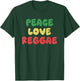 Peace Love Reggae Funny Jamaican Jamaica Rasta Reggae Music T-Shirt - T-Shirt | Forest