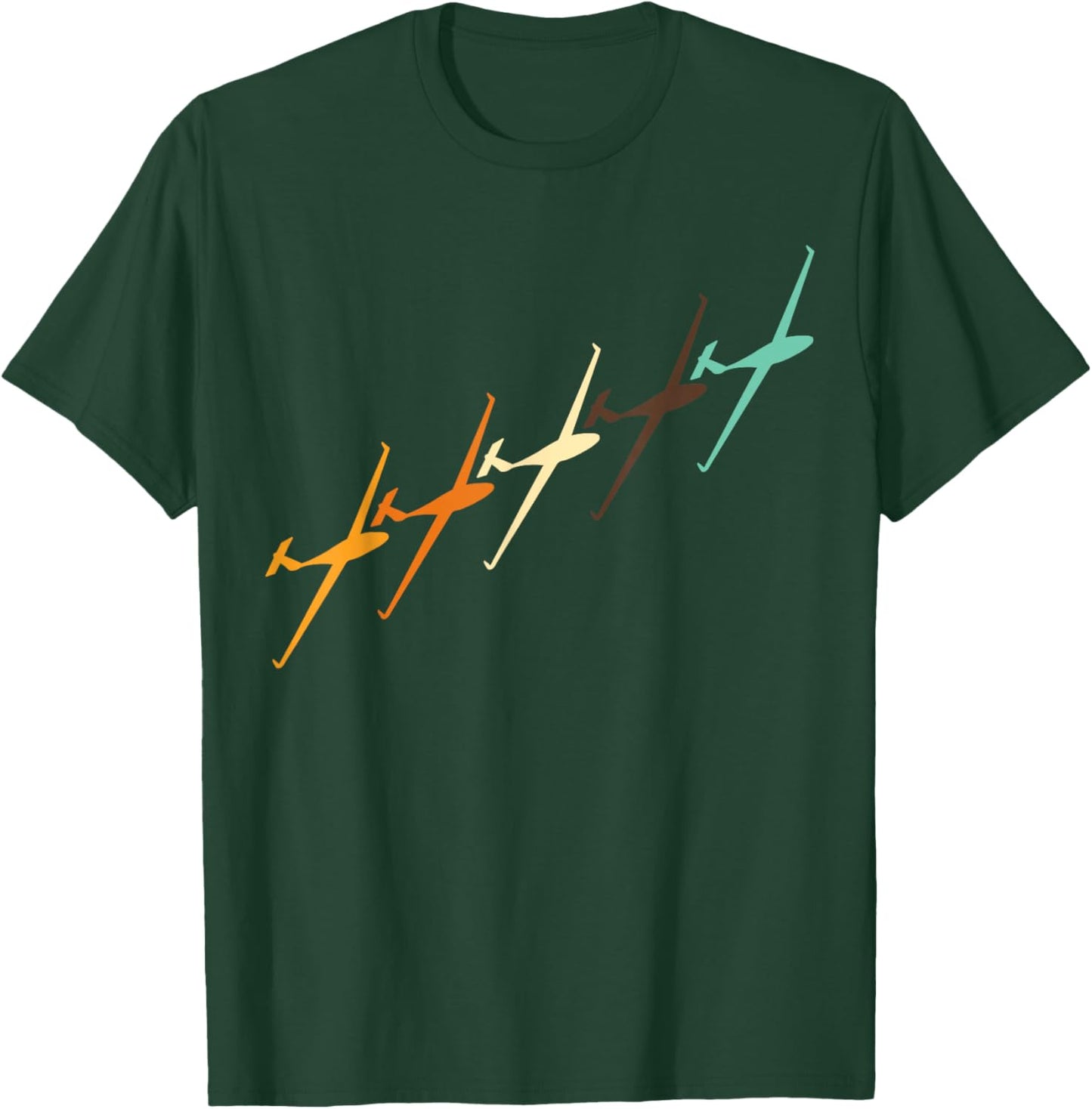 Vintage Glider Airplane Pilot Funny Gliding Soaring Lovers T-Shirt - T-Shirt | Forest