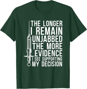 Supporting My Decision No Vaccine Anti Vax Anti Vaccine T-Shirt - T-Shirt | Forest