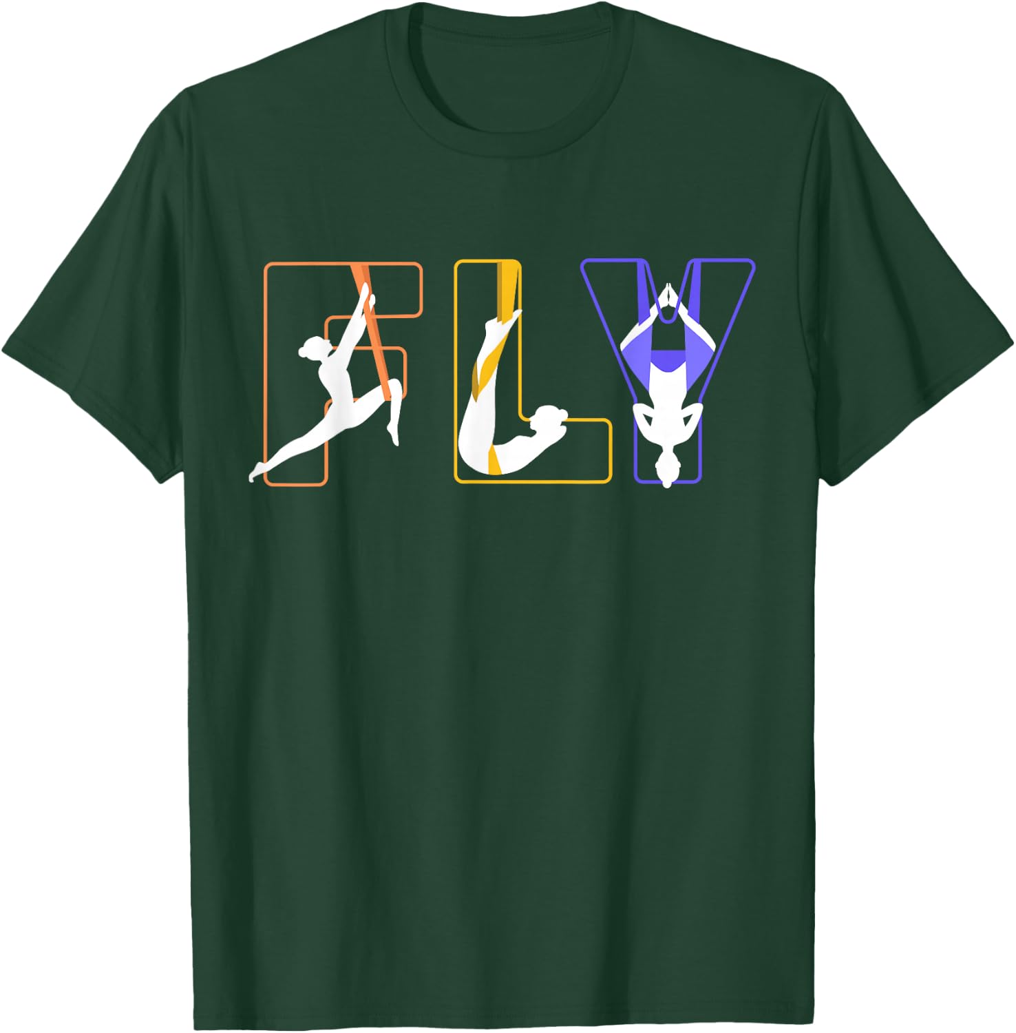 Fly Aerial Yoga, Hammock Silks, Aerial Arts, Love Aerialist T-Shirt - T-Shirt | Forest