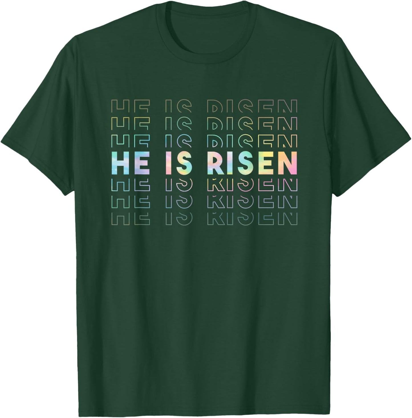 He Is Risen Sun Resurrection Easter Christian Men Women Kids T-Shirt - T-Shirt | Forest