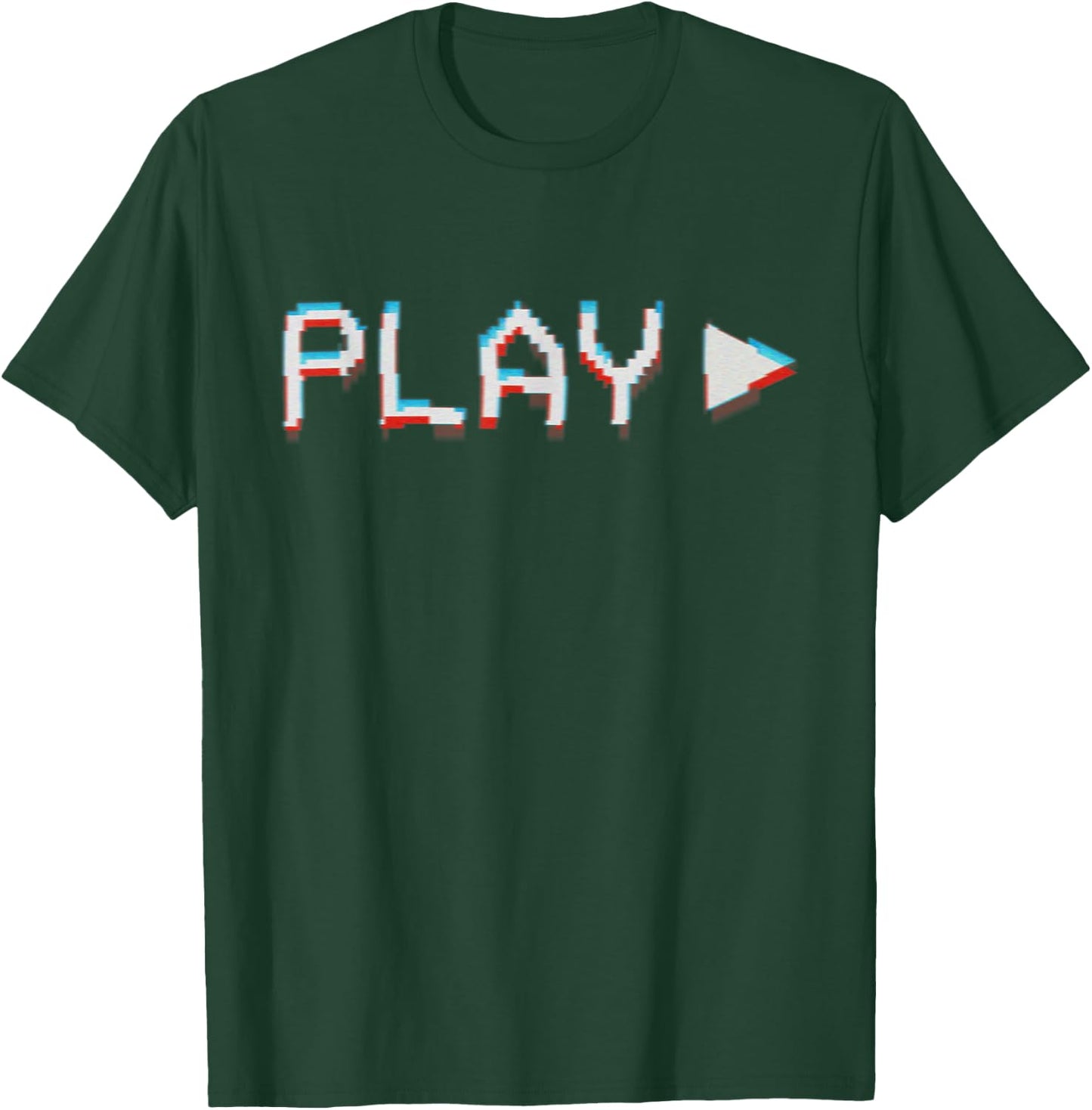 Glitch VCR VHS Tape 80s Play T-Shirt - T-Shirt | Forest
