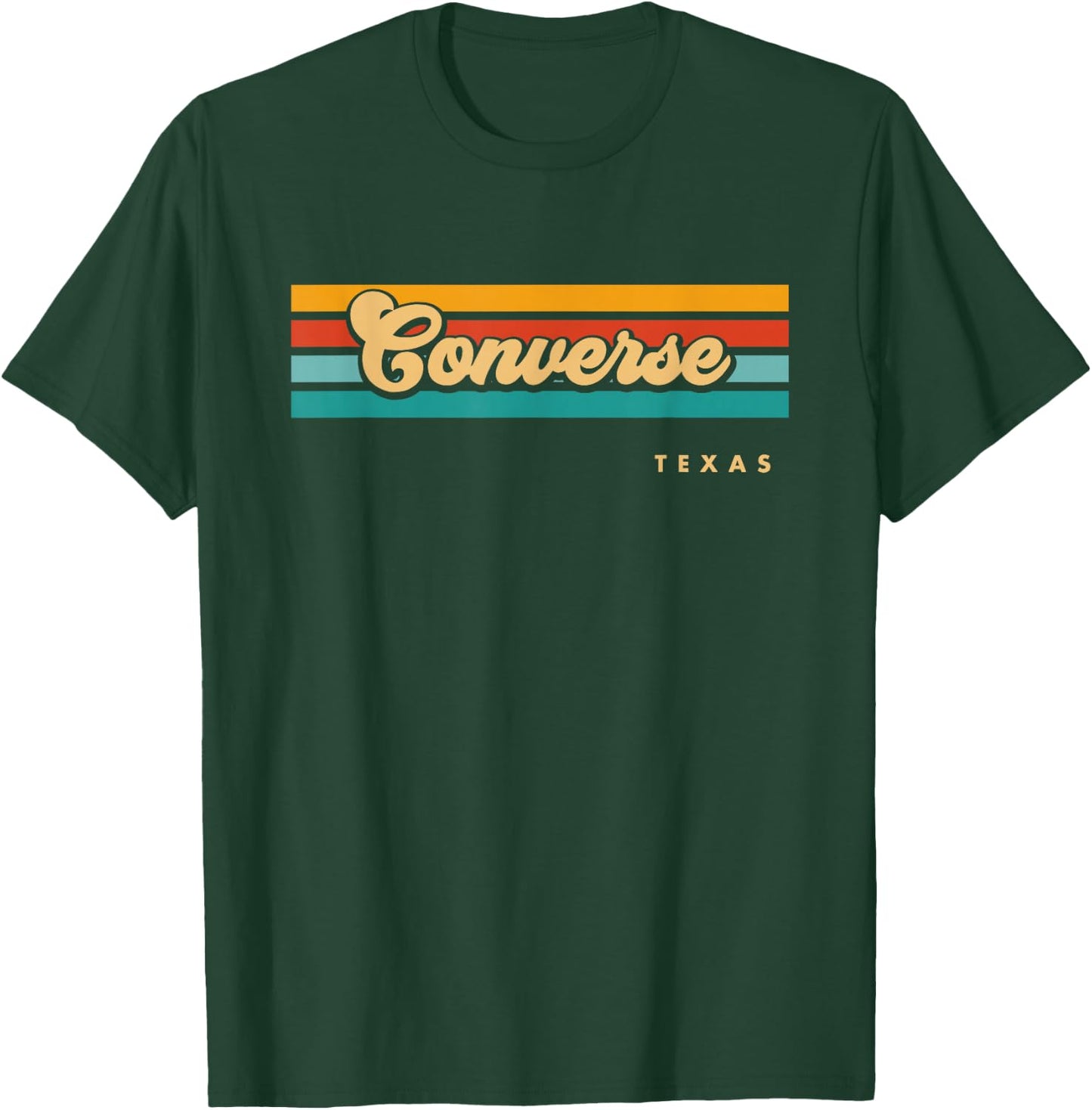 Vintage Sunset Stripes Converse, Texas T-Shirt - T-Shirt | Forest