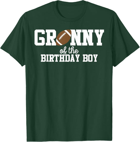 Granny of the Birthday Boy Football Lover First Birthday T-Shirt - T-Shirt | Forest