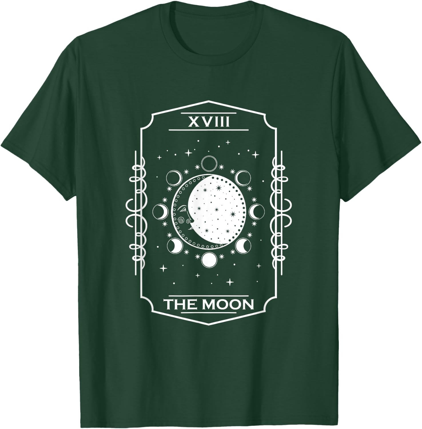 Tarot Card Astrology Gothic Occult The Moon Tarot T-Shirt - T-Shirt | Forest