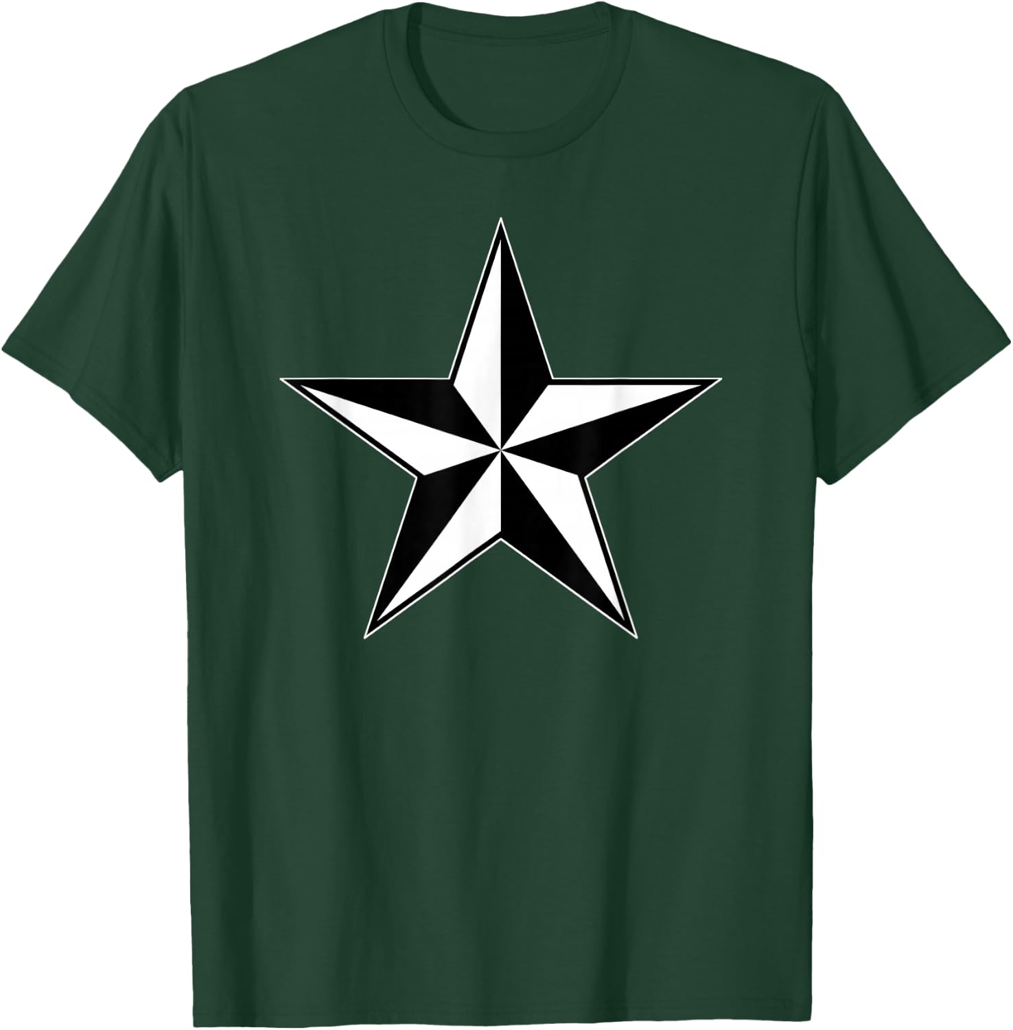 Nautical Star North Navigation Symbol T-Shirt - T-Shirt | Forest