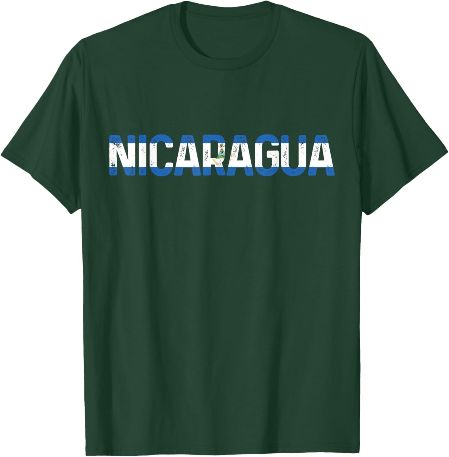 Nicaragua Flag T-Shirt - T-Shirt | Forest