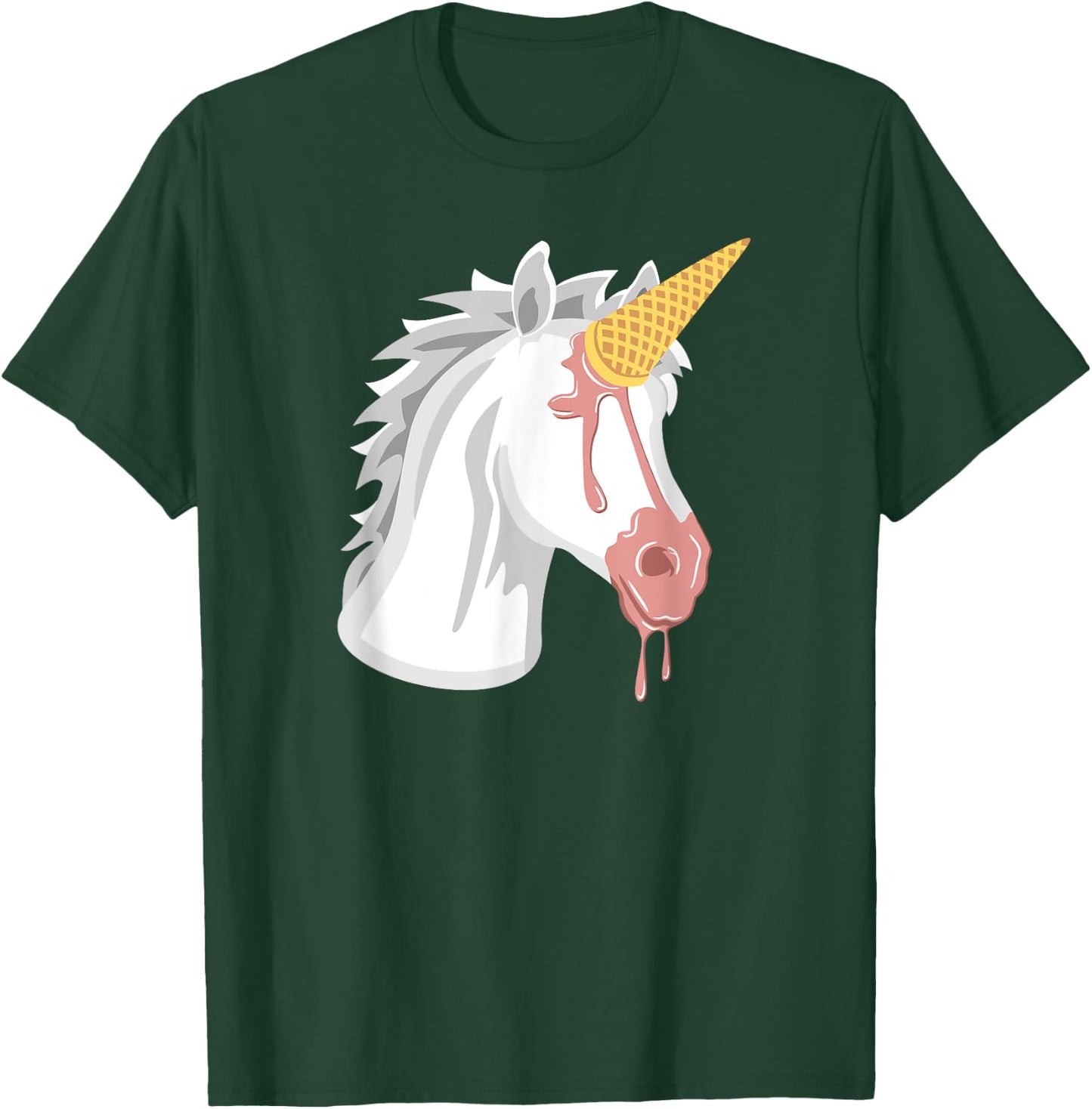 Ice Cream Cone Funny Unicorn Clothing Women Girls T-Shirt - T-Shirt | Forest