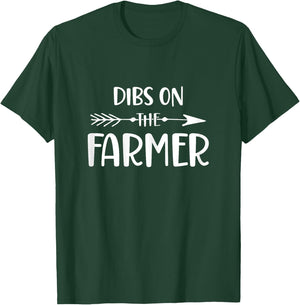 Funny Farmer Wife, Dibs On The Farmer, Farm Wife T-Shirt - T-Shirt | Forest