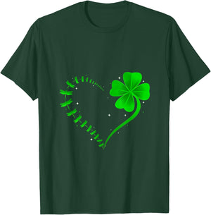 Dragonfly Heart Irish Shamrock Heart T-Shirt - T-Shirt | Forest