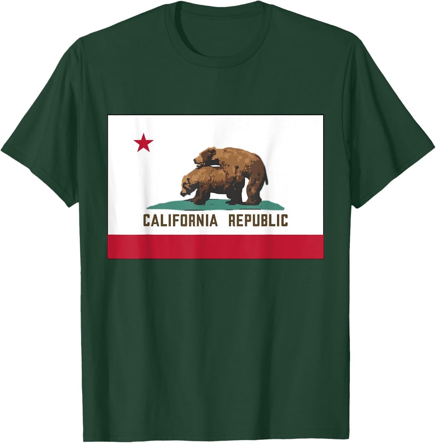 California Republic Funny Humping Grizzly Bears CA State Map T-Shirt - T-Shirt | Forest
