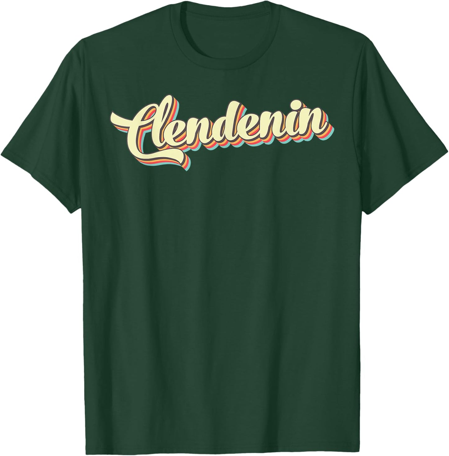 Clendenin Retro Art Baseball Font Vintage T-Shirt - T-Shirt | Forest