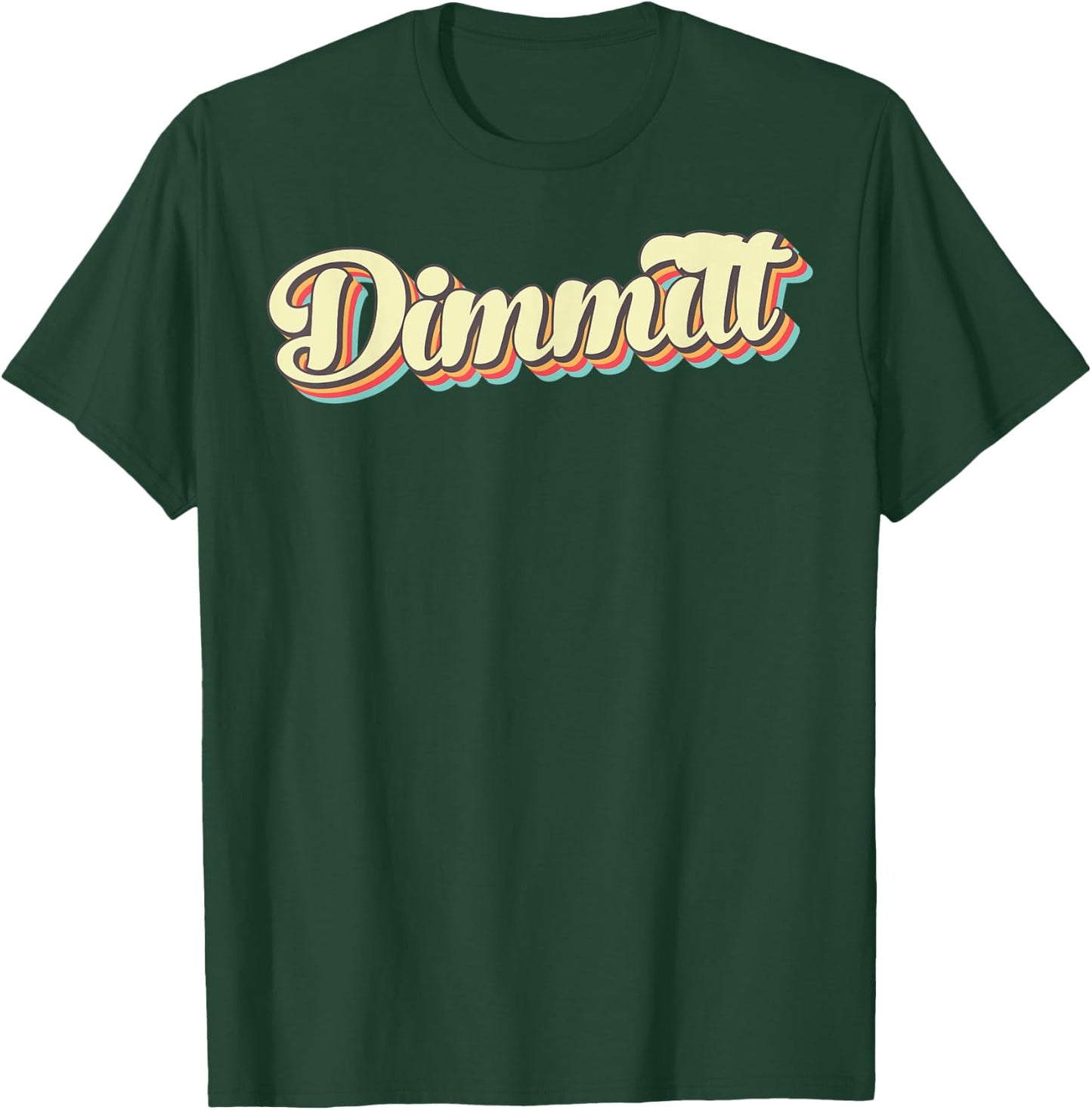 Dimmitt Retro Art Baseball Font Vintage T-Shirt - T-Shirt | Forest