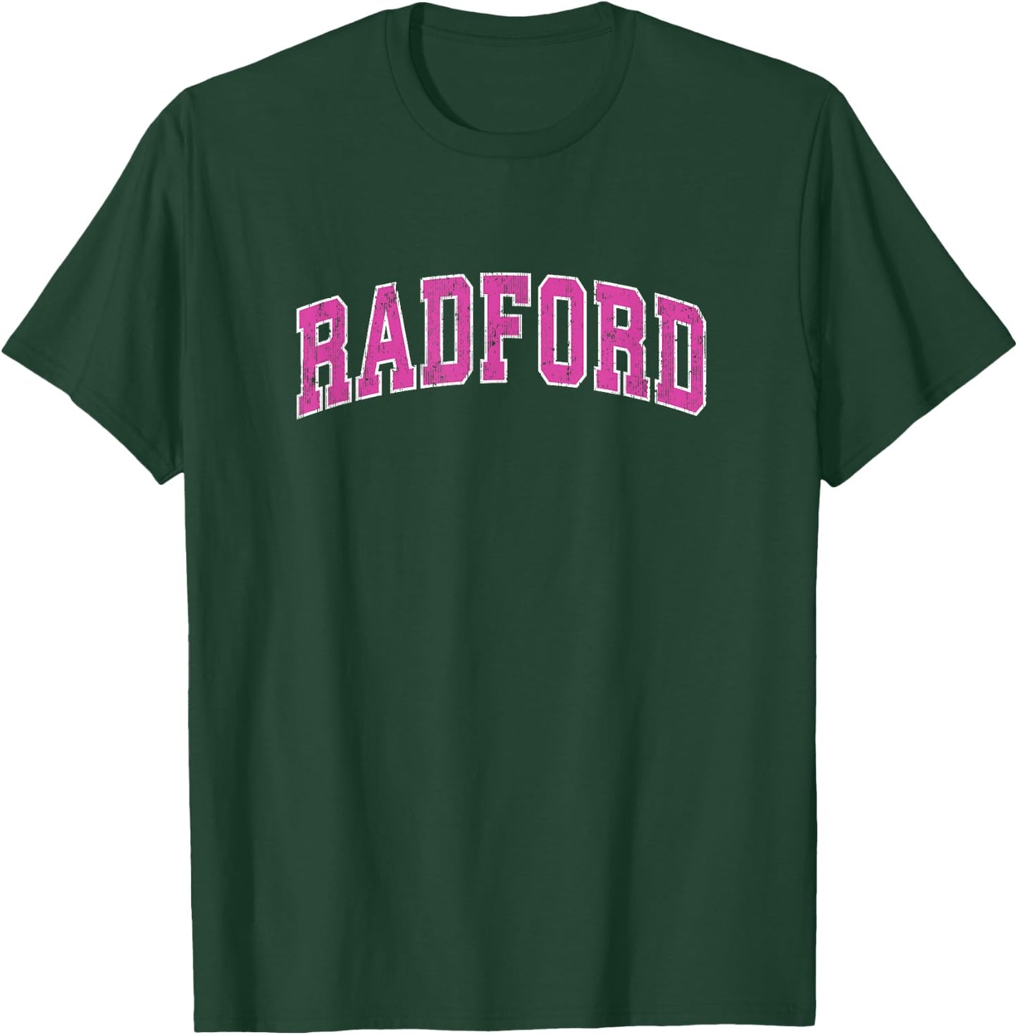 Radford Virginia VA Vintage Sports Design Pink Design T-Shirt - T-Shirt | Forest
