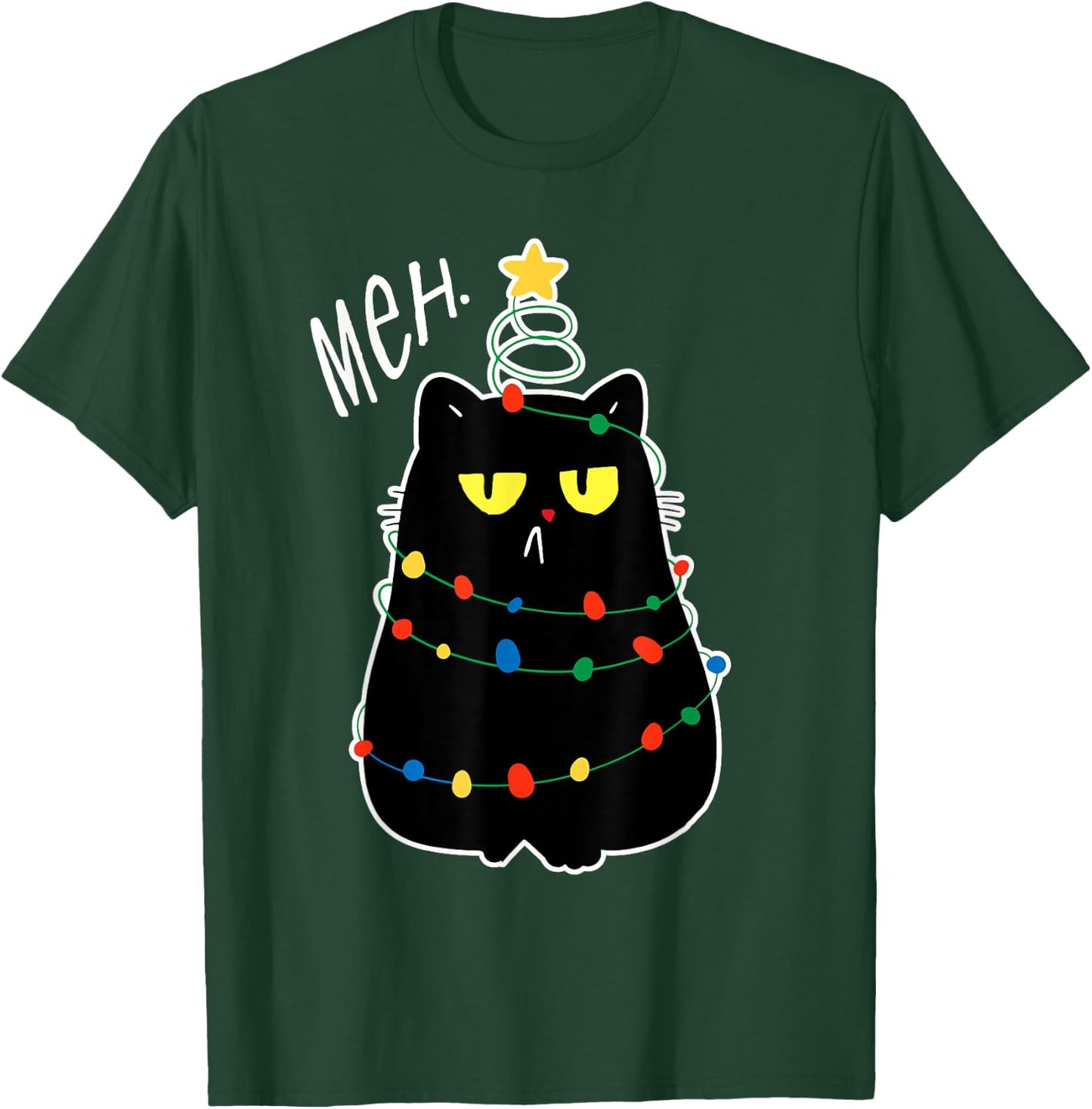 Christmas Meh Cat Kawaii Anime Japanese meow kitty cat lover Men Women Kids T-Shirt - T-Shirt | Forest