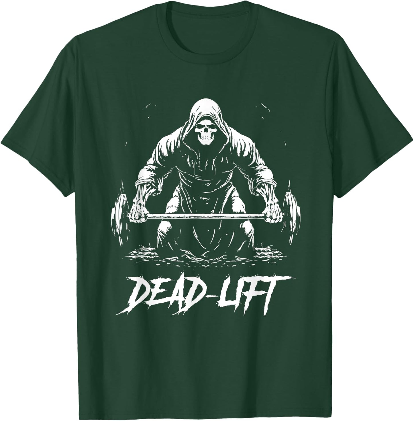 Funny Dead Lift Grim Reaper Halloween Gym Weights Training T-Shirt - T-Shirt | Forest