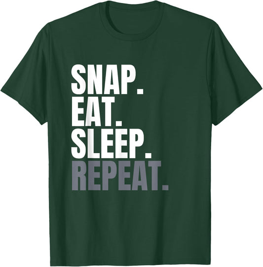 Snap Eat Sleep Repeat, Long Snapper Shirt , Long Snap T-Shirt - T-Shirt | Forest