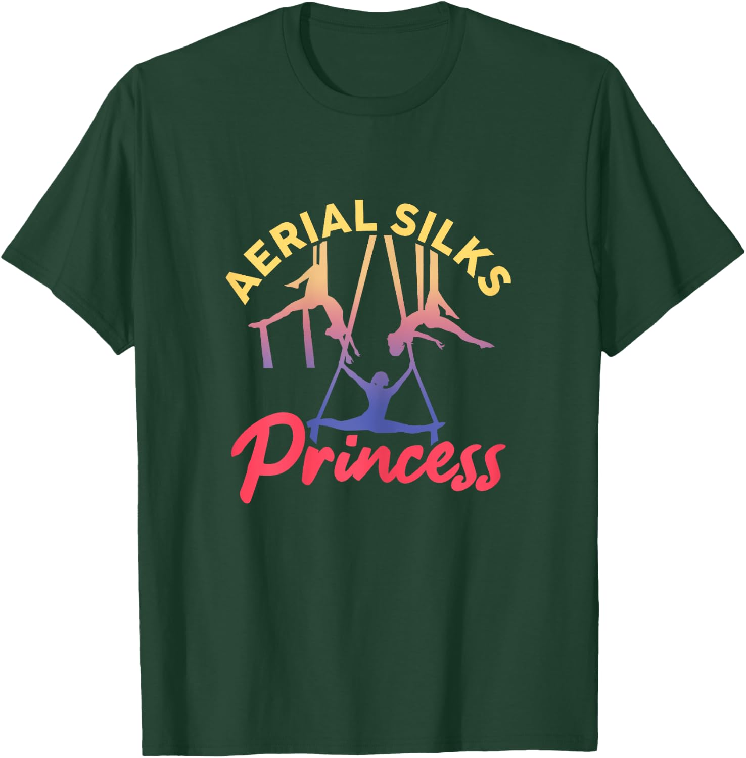 Aerial Silks Princess Aerialist Circus Acrobat Acrobatics T-Shirt - T-Shirt | Forest