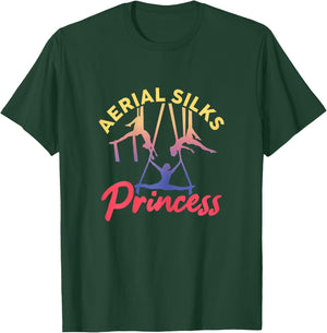 Aerial Silks Princess Aerialist Circus Acrobat Acrobatics T-Shirt - T-Shirt | Forest