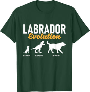 Labrador Evolution - Pet Owner Animal Dog Lover T-Shirt - T-Shirt | Forest