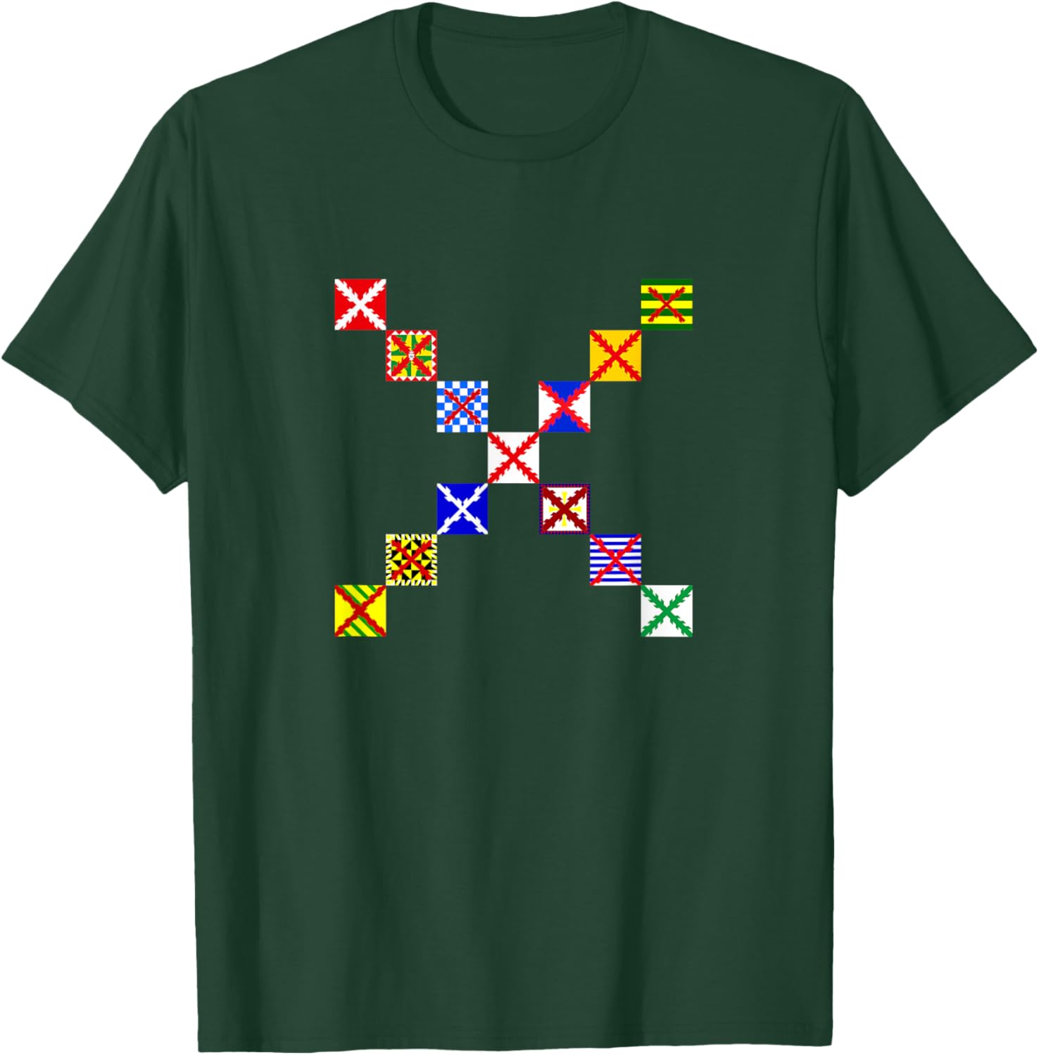 Burgundy Cross. Collection. Military T-Shirt - T-Shirt | Forest