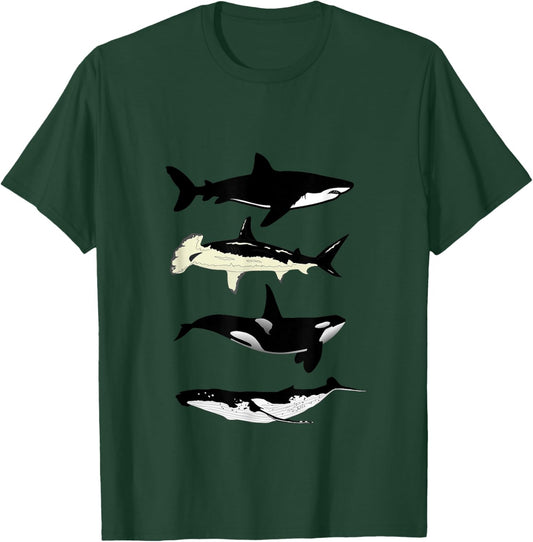 Shark whale orca Ocean Animals T-Shirt - T-Shirt | Forest
