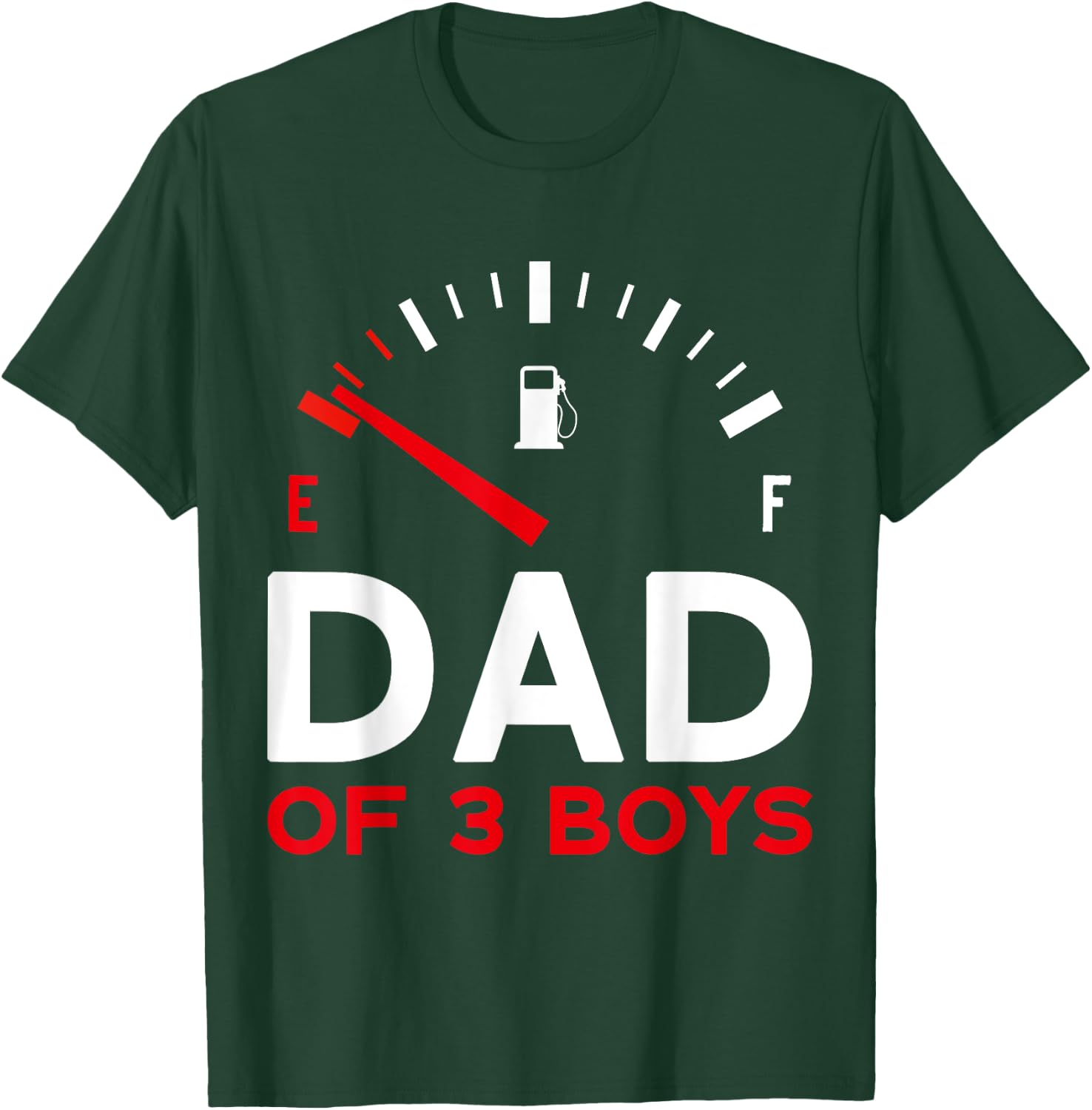 Dad of 3 Boys Father's Day Dad T-Shirt - T-Shirt | Forest