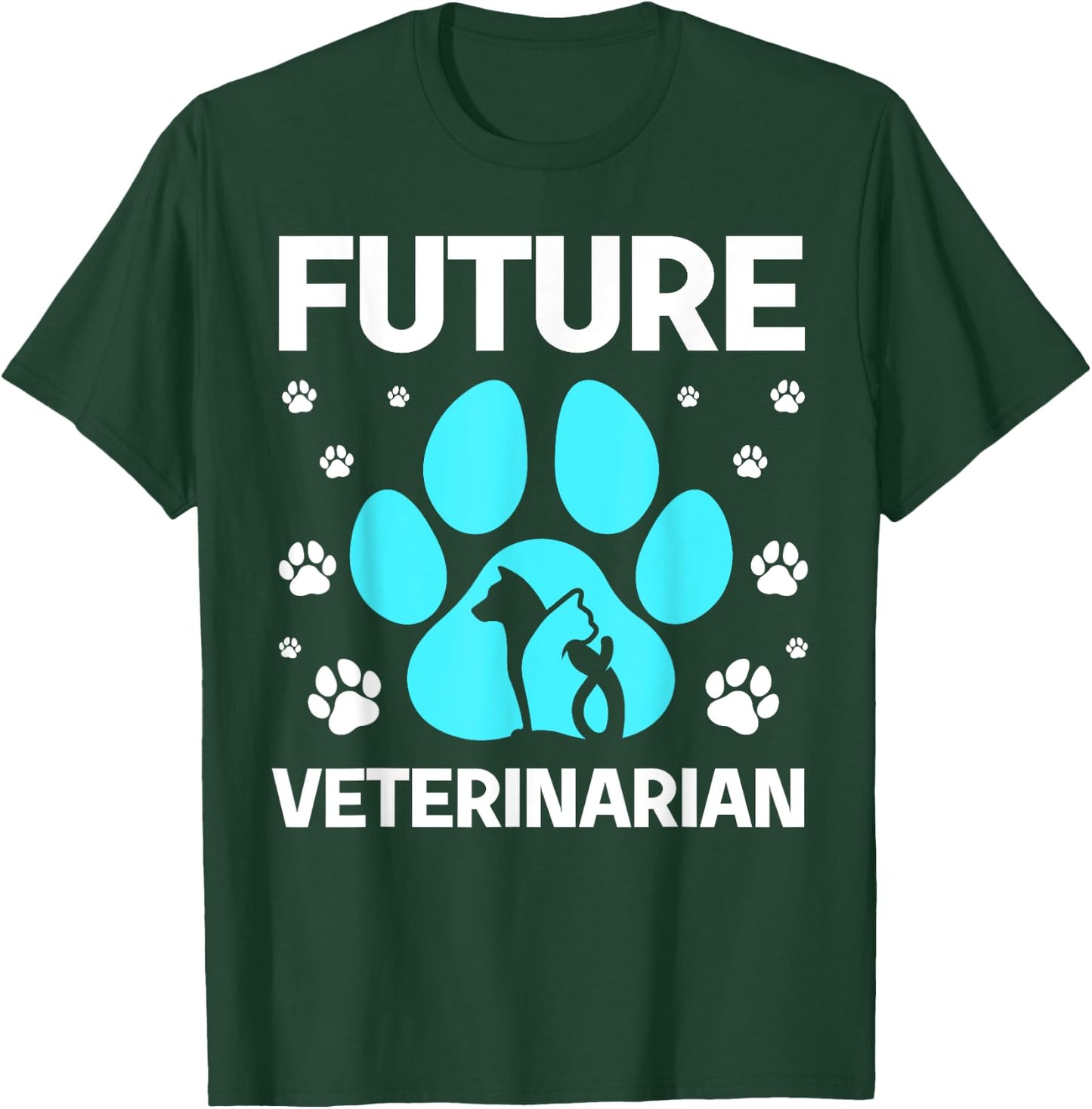 Cool Future Veterinarian Art Women Kids Veterinary T-Shirt - T-Shirt | Forest