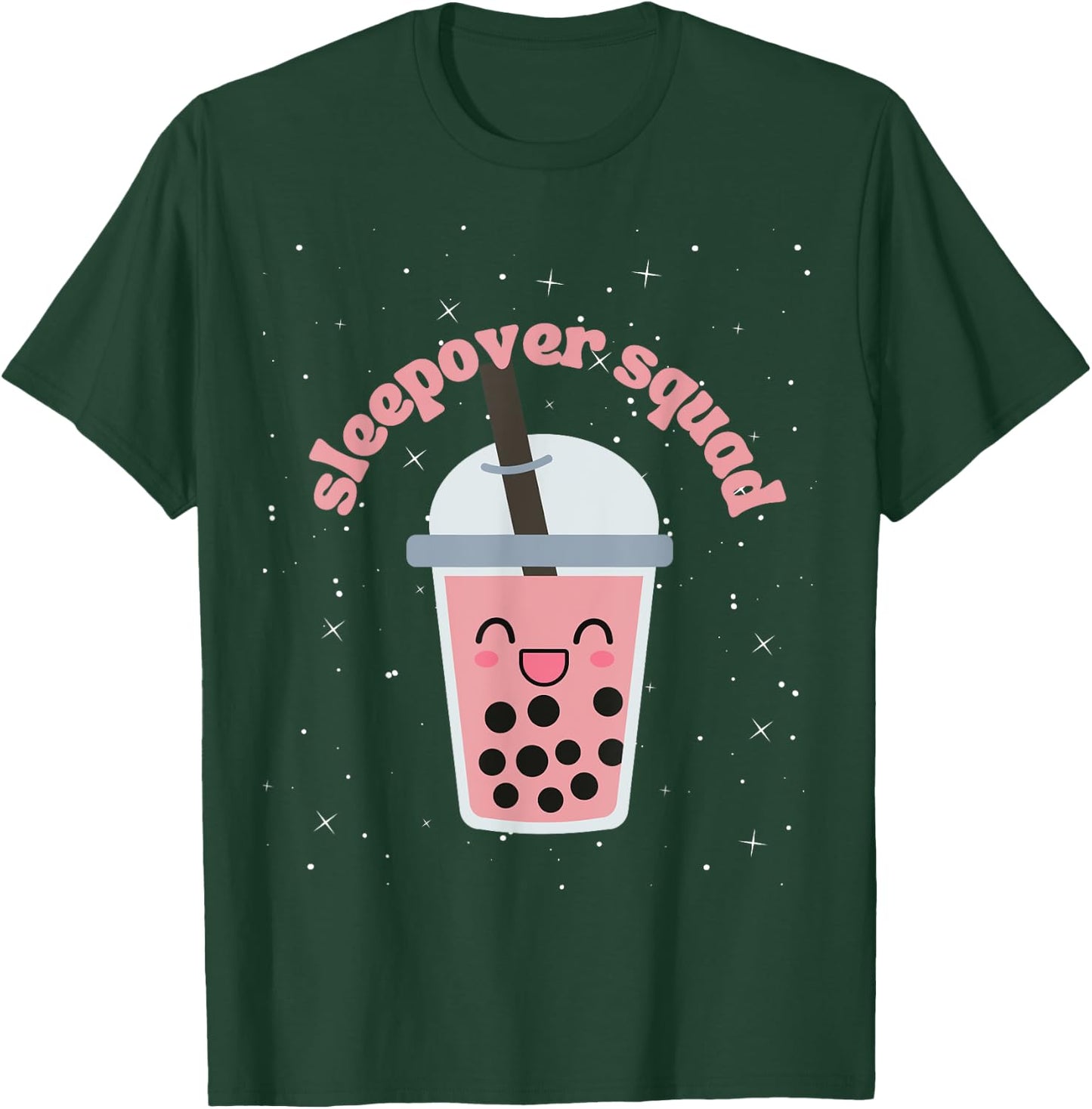 Slumber Party Squad Boba Bubble Tea Sleepover Kit Spa Party T-Shirt - T-Shirt | Forest