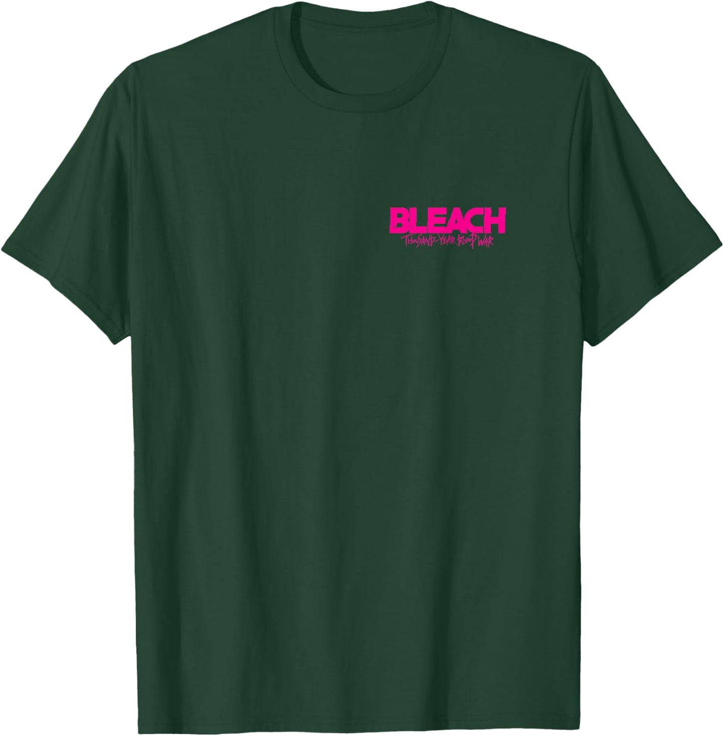 Bleach: Thousand Year Blood War Pink Text Front & Back Anime T-Shirt - T-Shirt | Forest