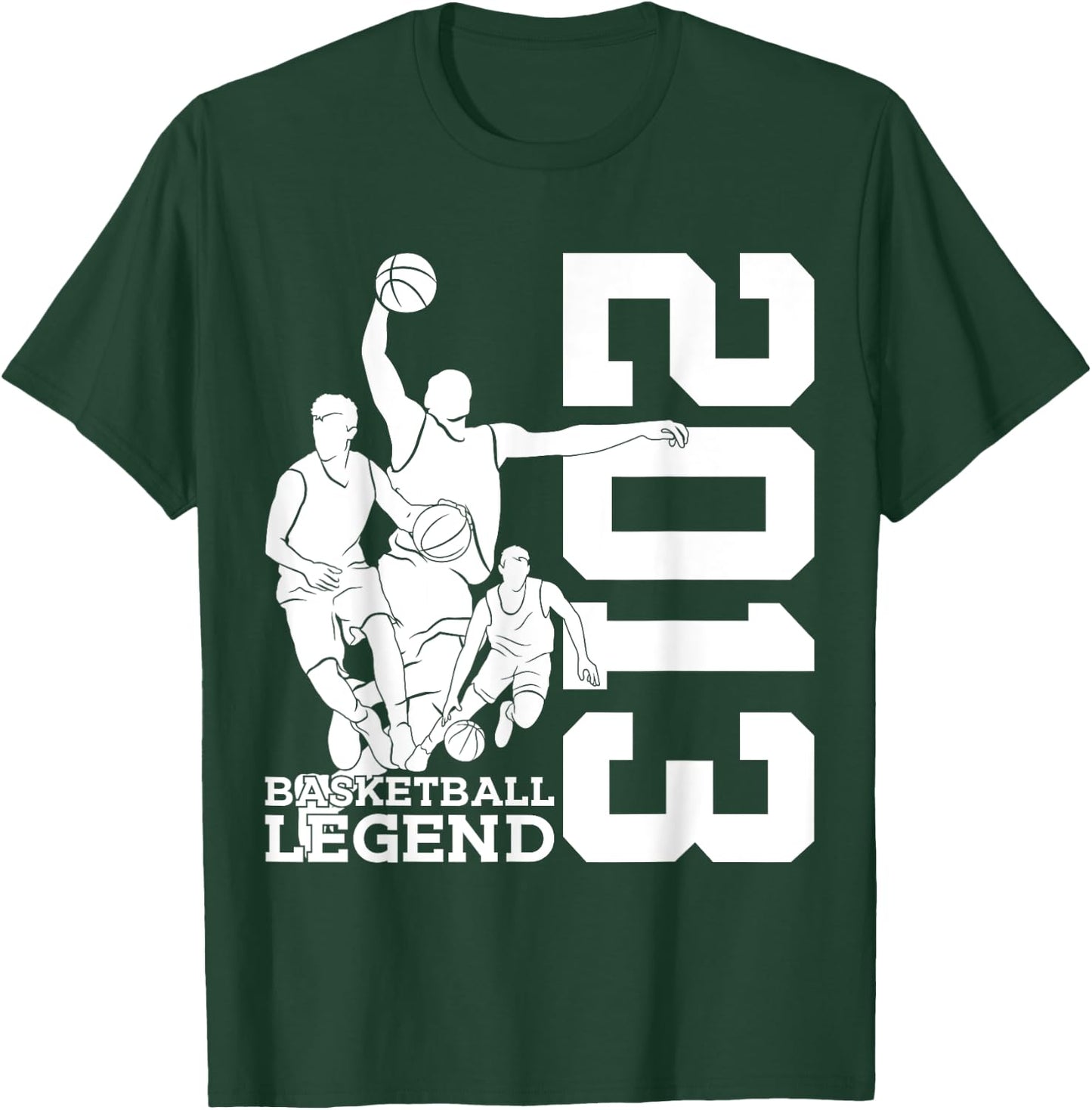 Basketball 12th Birthday Basketball Legend 2013 T-Shirt - T-Shirt | Forest