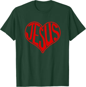 Jesus Heart (Red) T-Shirt - T-Shirt | Forest